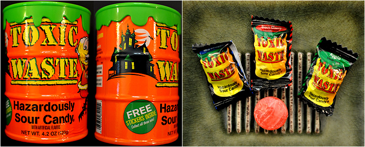 Toxic Waste Candy, Halloween Novelty Candy