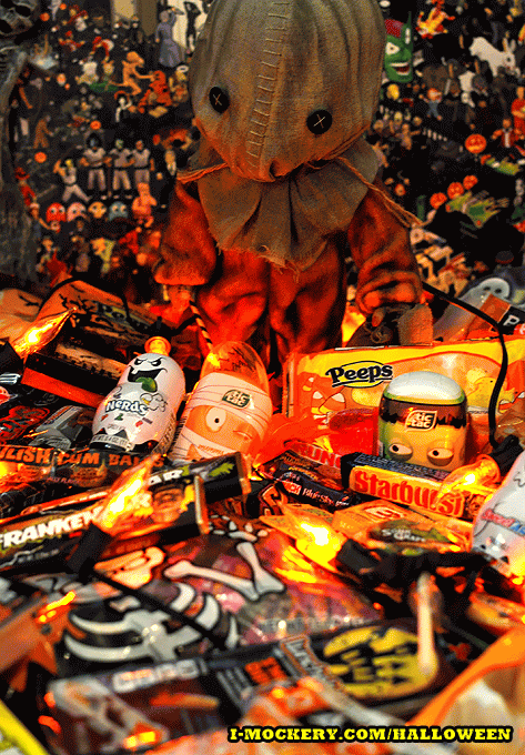 Trick 'r Treat Sam wants me to eat his Halloween candy.