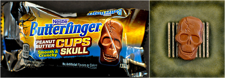 Butterfinger Peanut Butter Cups Skulls