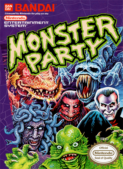 Monster Party NES box art