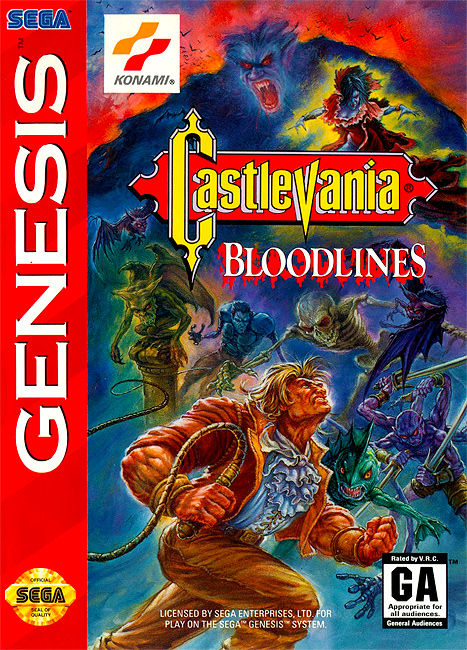 Castlevania Bloodlines Sega Genesis box art