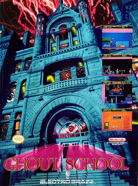 Ghoul School NES box art