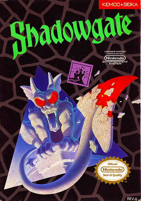 Shadowgate NES box art
