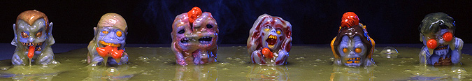 Ma-Ba Zombies! Japanese monster toy figures made by Mattel Bandai in 1987!