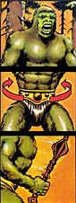 Twist his waist and work his powerful arms!