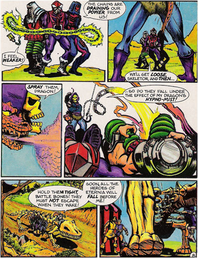 Gotta love the pic where the three of them are trembling beneath Skeletors groin.