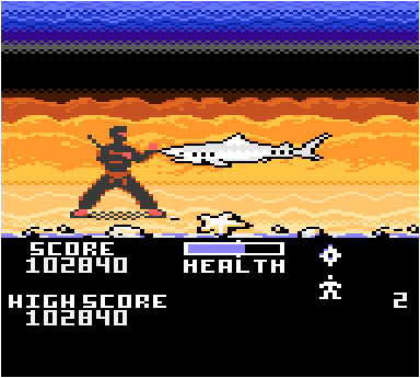 Amazing how a ninja can survive a deadly shark attack eh?