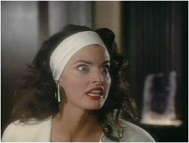 Amazing how a headband and too much makeup can make somebody look real scary