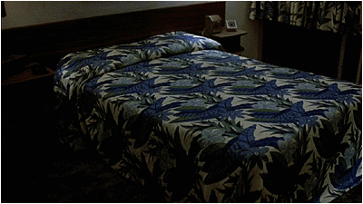 A comfy lookin bed... just not for two.