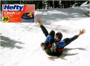 THE GARBAGE BAG PSEUDO-SLED!