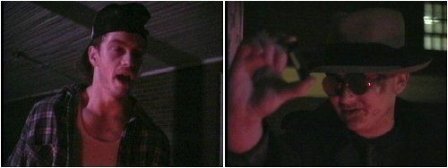 This scene was lit by the brake lights of the director's car.