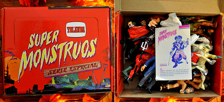 Super Monstruos Serie Especial! A store display box for the Super Monsters Special Series figures by Yolanda!