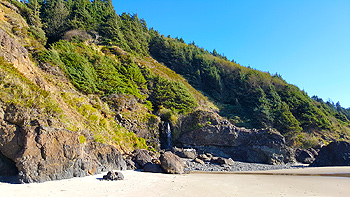 Another look at Re's hidden waterfall from a distance.