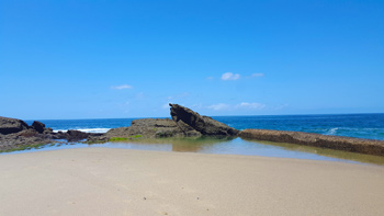 Your reward for climbing over some rocks is a stunning view like this.