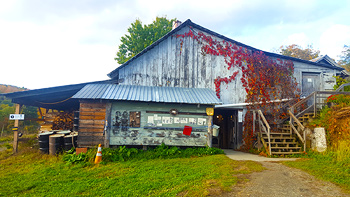 Where they make the maple syrup at Sugarbush Farm.