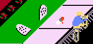 Knife boy loves to throw knives at tombstones!