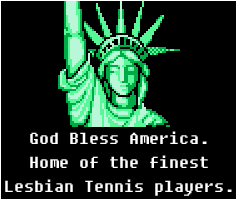 God bless us lesbians. We're proud and we play tennis too!