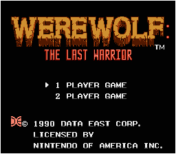 Werewolf: The Last Warrior!